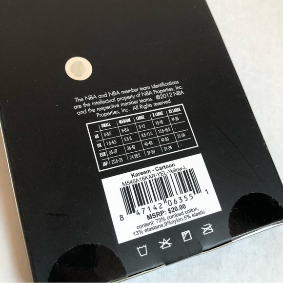 STANCE Los Angeles Lakers Kareem Crew Socks Large 558 Basketball Abdul Men NBA - Picture 7 of 7